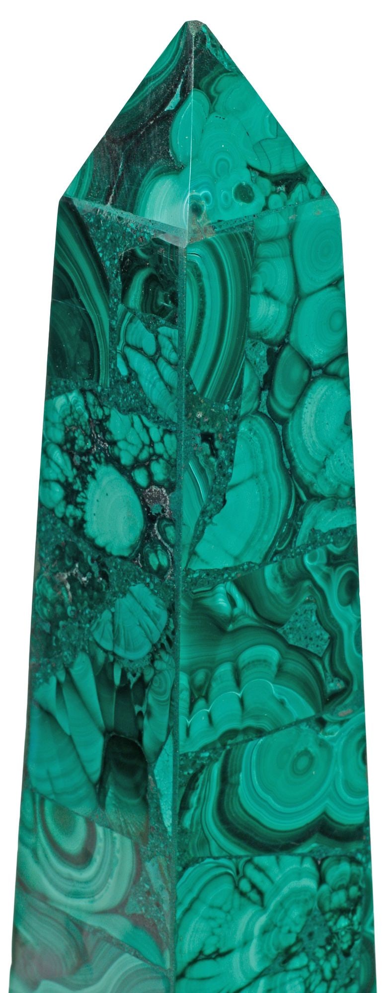 (2) MALACHITE OBELISKS, 23.5"H - 3