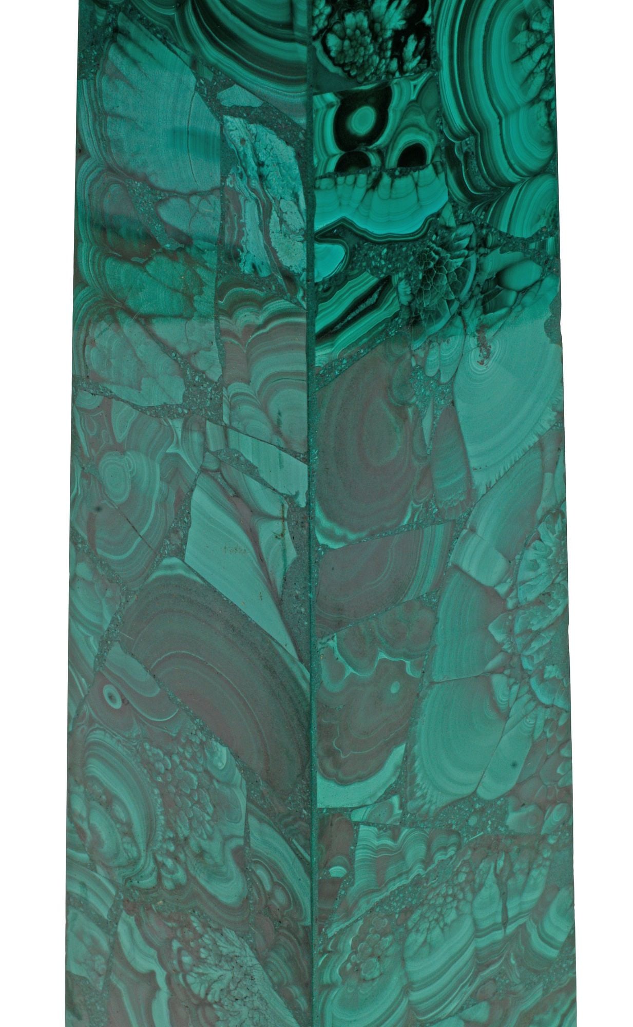 (2) MALACHITE OBELISKS, 23.5"H - 4
