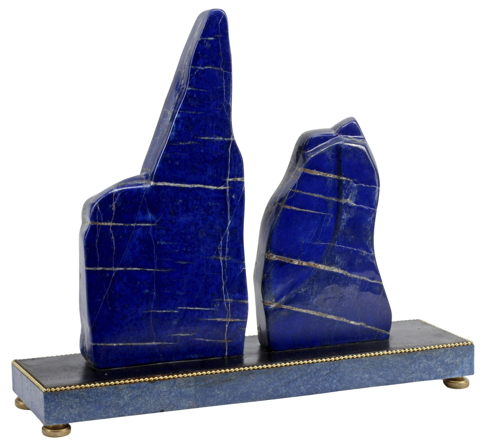 ART MODERNE LAPIS LAZULI SPECIMENS ON RECTANGULAR BASE - 8