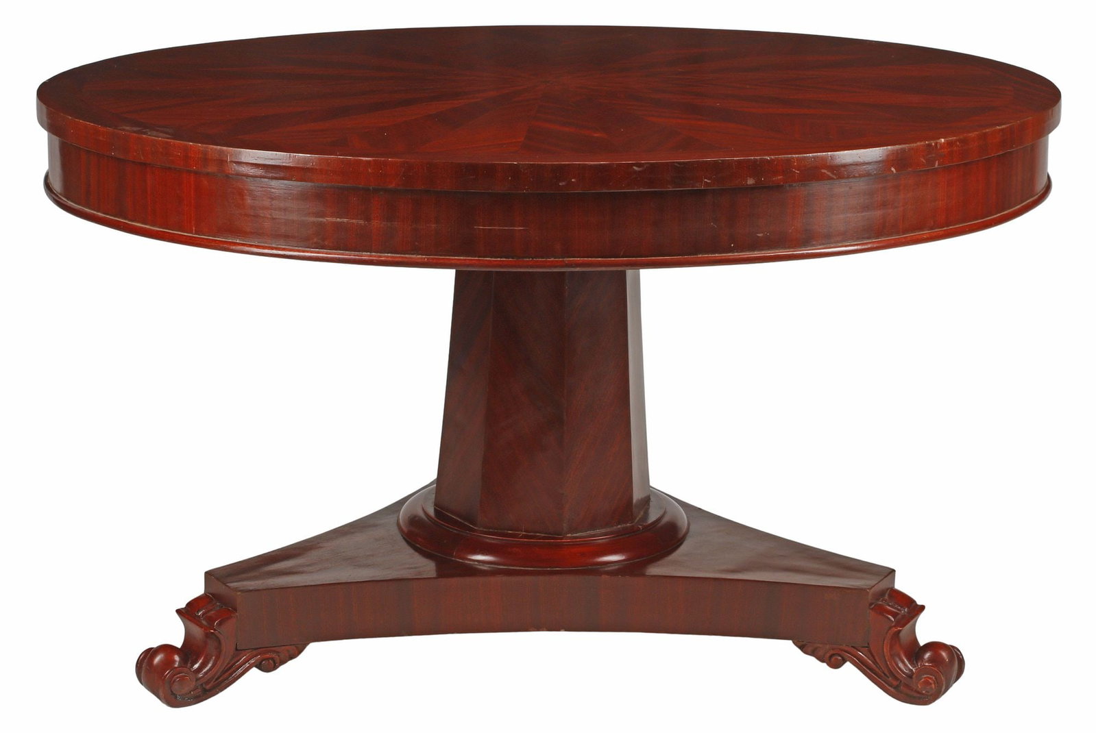 NEOCLASSICAL STYLE PARQUETRY INLAID CENTER TABLE, 52.5"DIAM (1 of 5)
