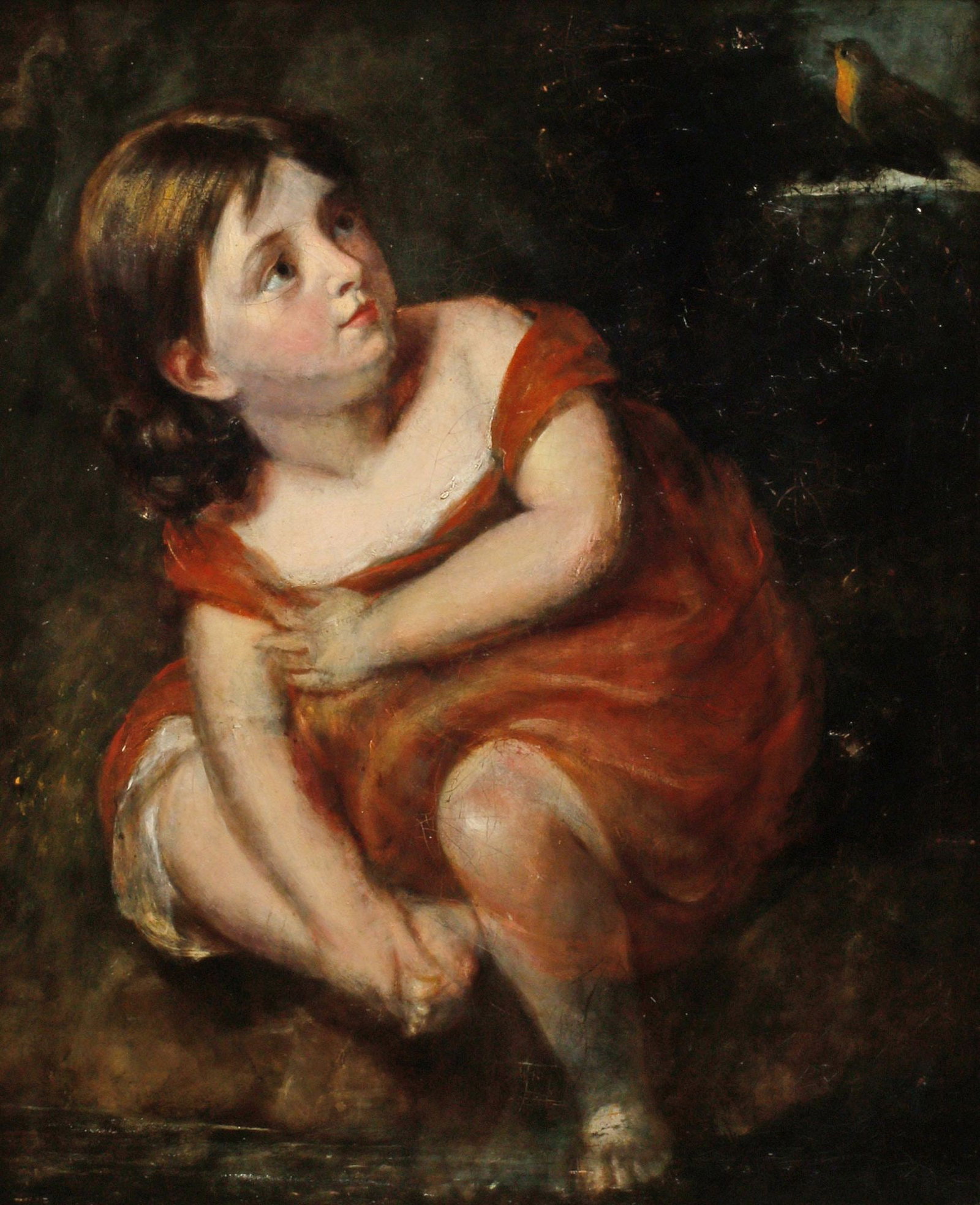 MANNER OF MARGARET CARPENTER (D.1872) PAINTING, PORTRAIT OF A GIRL: Framed oil on board painting, Portrait of a Young Girl, in the manner of Margaret Sarah Carpenter (United Kingdom, 1793-1872), apparently unsigned, sight: approx 28.75"h, 23.5"w, overall: approx