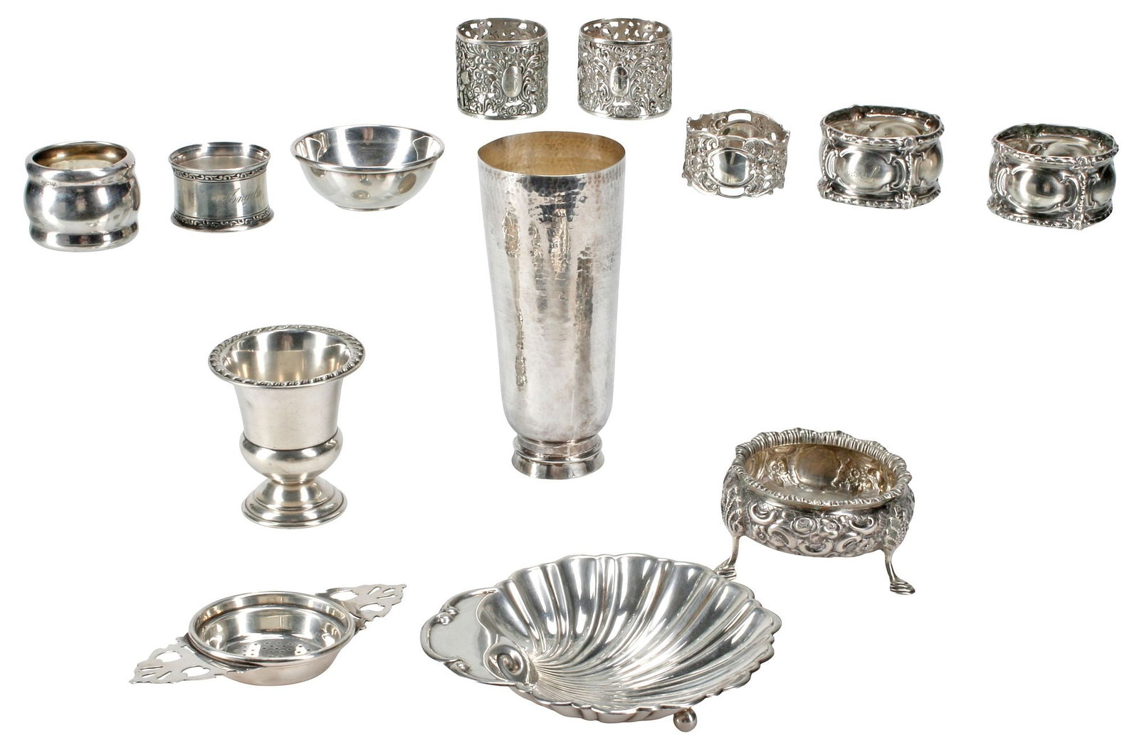 (12) COLLECTION OF STERLING & OTHER SILVER TABLE ARTICLES (1 of 5)