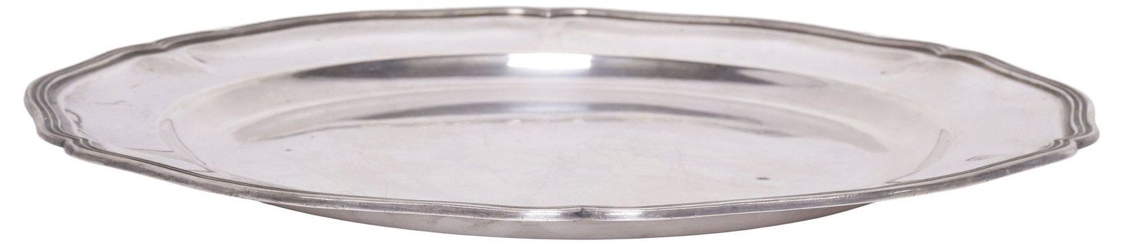 AUSTRIAN .800 SILVER SCALLOPED SERVING PLATTER - 2