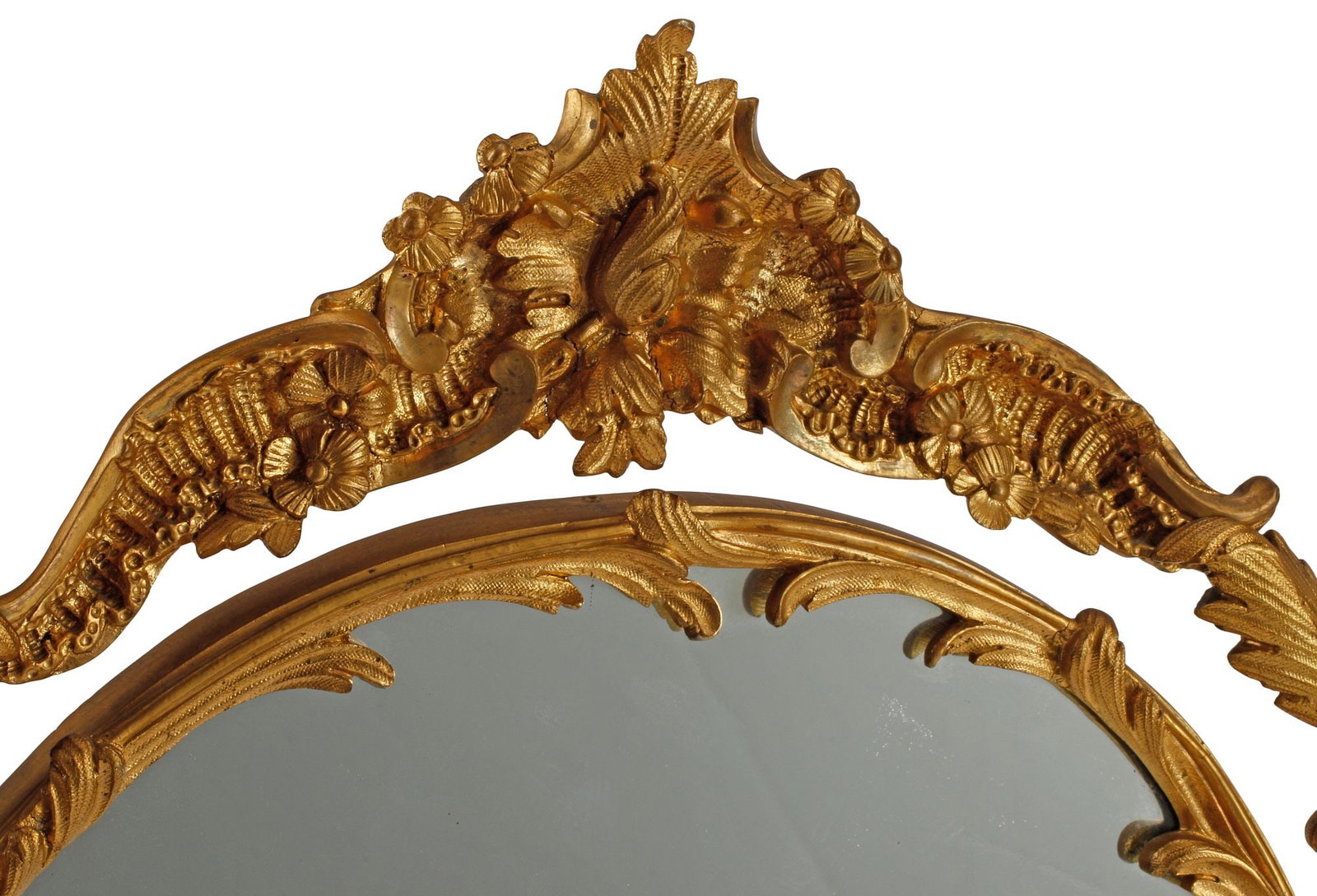 FRENCH LOUIS XV STYLE ORMOLU 2-LIGHT TABLETOP VANITY MIRROR - 4