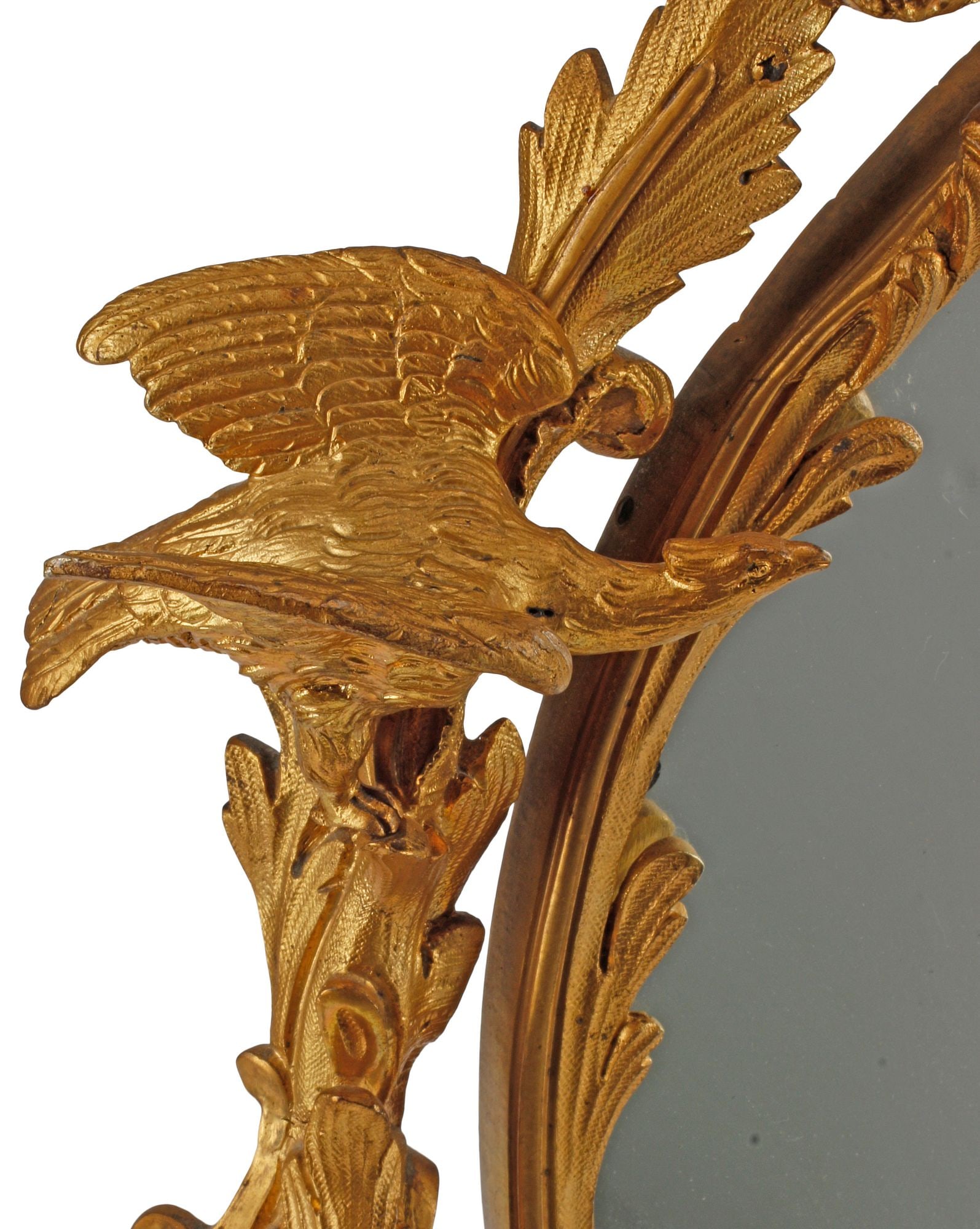 FRENCH LOUIS XV STYLE ORMOLU 2-LIGHT TABLETOP VANITY MIRROR - 5