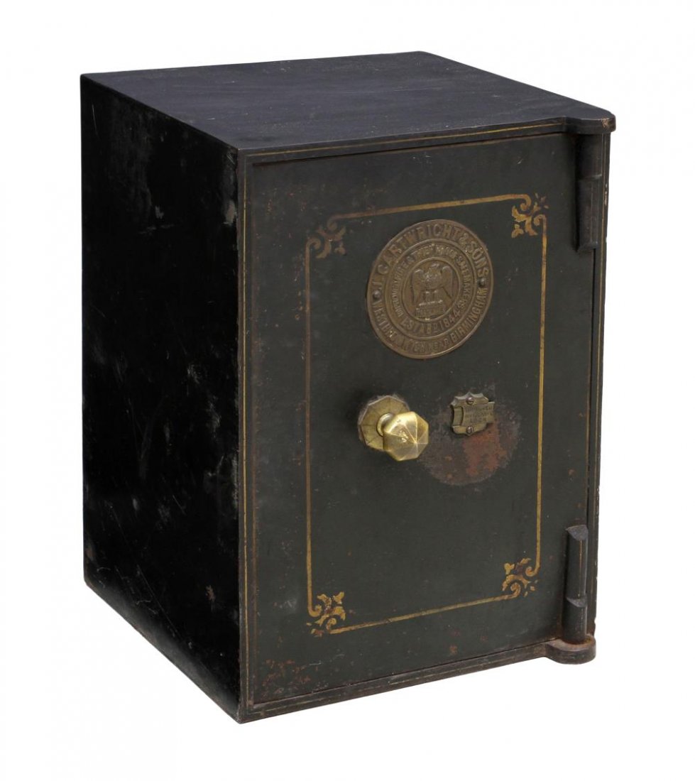British J. Cartwright & Sons Iron Key Lock Safe