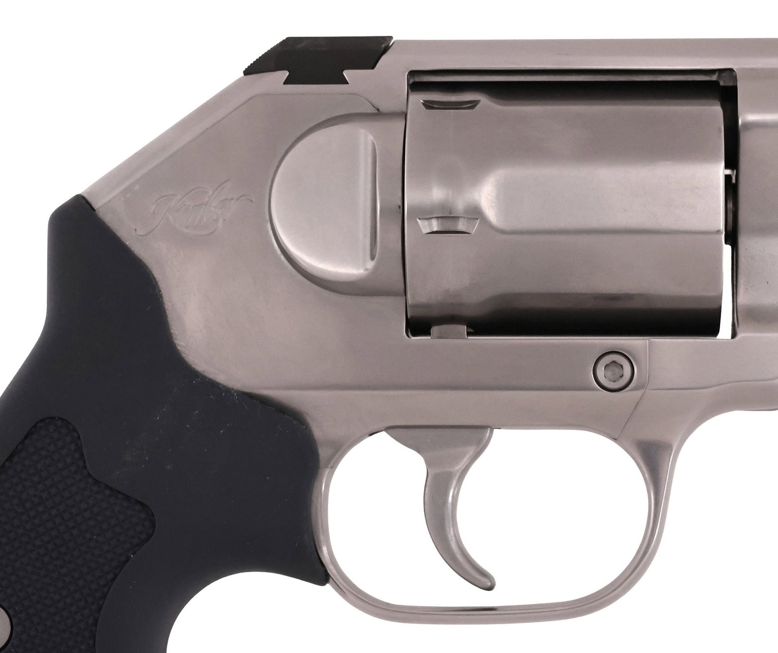 KIMBER COMPACT K6S STAINLESS HAMMERLESS REVOLVER, 357MAG, HOLSTER: Kimber Model K6S Hammerless Revolver, stainless steel, double action .357Magnum caliber, 2" barrel, ramp front sight, grooved top strap, swing out six round cylinder, Crimson Trace rubberized grip, co