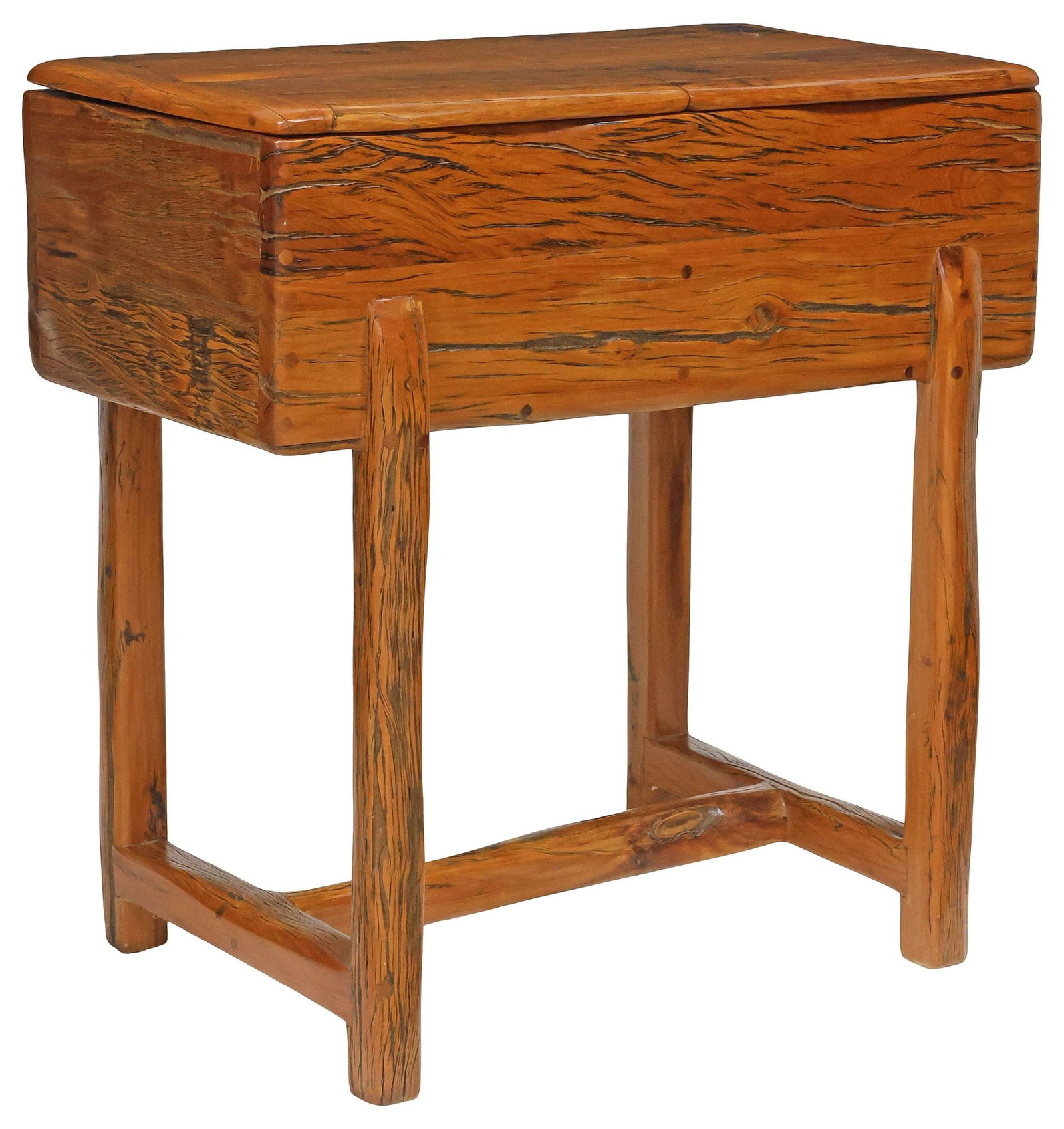 SOUTH AFRICA RAILWOODS COLLECTION RUSTIC HARDWOOD STORAGE CHEST: Heavy rustic hardwood storage chest/ trunk, The Railwoods Collection, South Africa, fashioned from reclaimed untreated railway ties laid in Africa at the turn of the century, rectangular case, hinged 