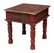 FLORAL DECORATED OCCASIONAL TABLE IN RED PAINT