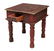 FLORAL DECORATED OCCASIONAL TABLE IN RED PAINT - 3