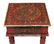 FLORAL DECORATED OCCASIONAL TABLE IN RED PAINT - 4