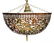 ASIAN PIERCED COPPER SHADE CHANDELIER
