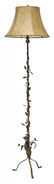 STANDING PARCEL GILT POLYCHROMED IRON FLOOR LAMP