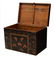 JAPANESE LACQUERED FIGURAL & FLORAL PAINTED TRUNK - 4