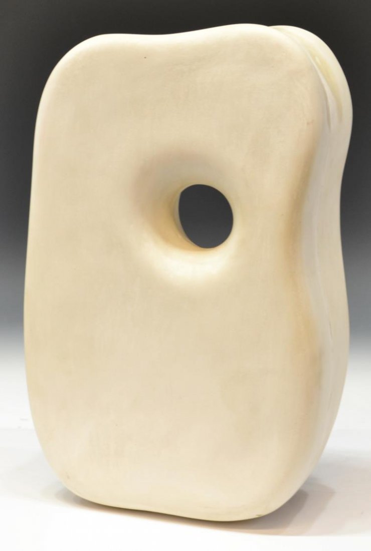 MID-CENTURY MODERN SCULPTURE: Mid-century modern plaster sculpture, possibly used as a working model for a bronze or stone sculpture, 11"h, 7"w, 3"d, 10.25lbs Start Price: $100.00