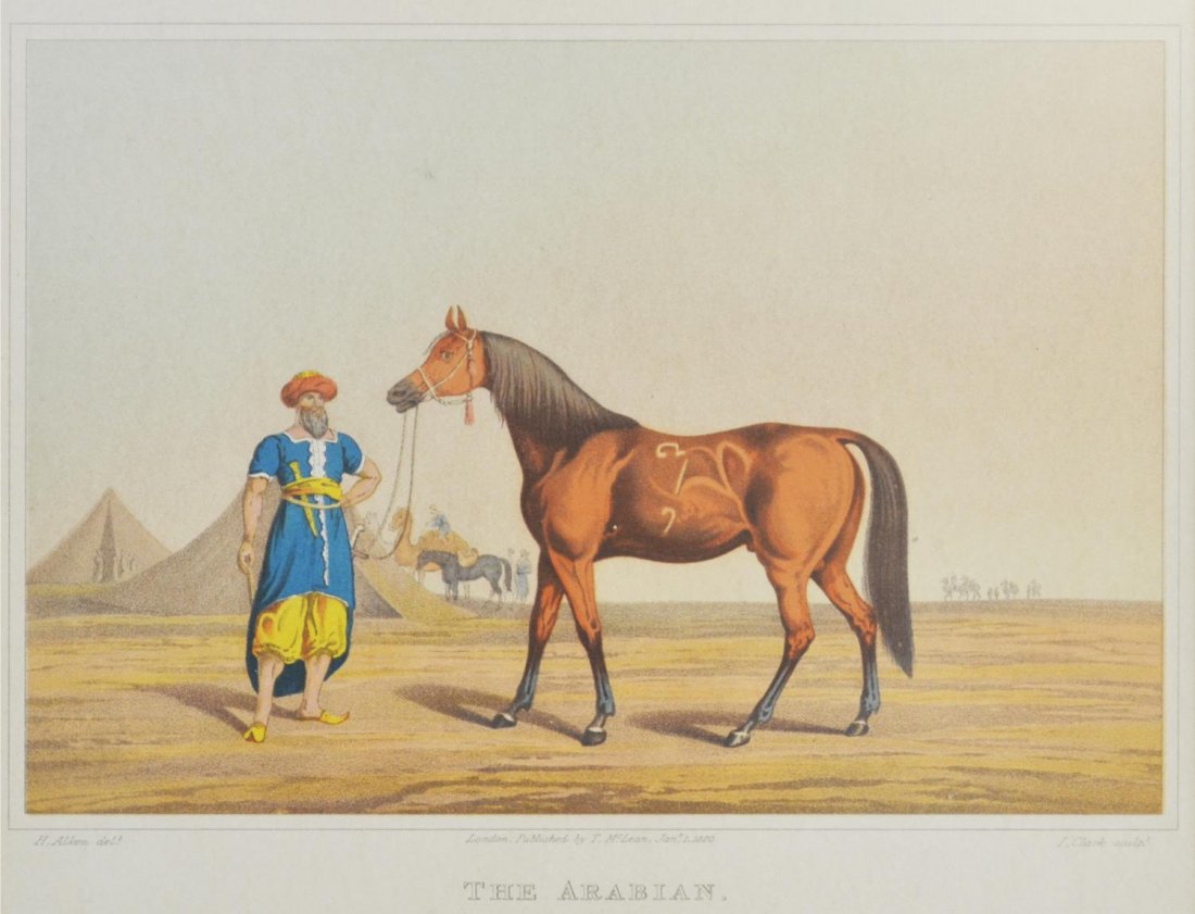 PRINT, "THE ARABIAN" AFTER HENRY ALKEN (1785-1851): Framed print, "The Arabian", after Henry Alken (Henry Thomas Alken, English, 1785-1851), made by I Clark. (John Heaviside Clark, Scottish, 1771-1863), published by Thomas McLean 1820, London, retainin