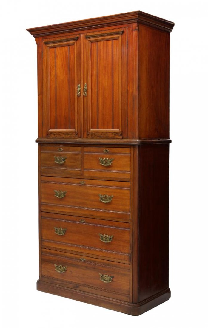 VICTORIAN MAHOGANY LINEN