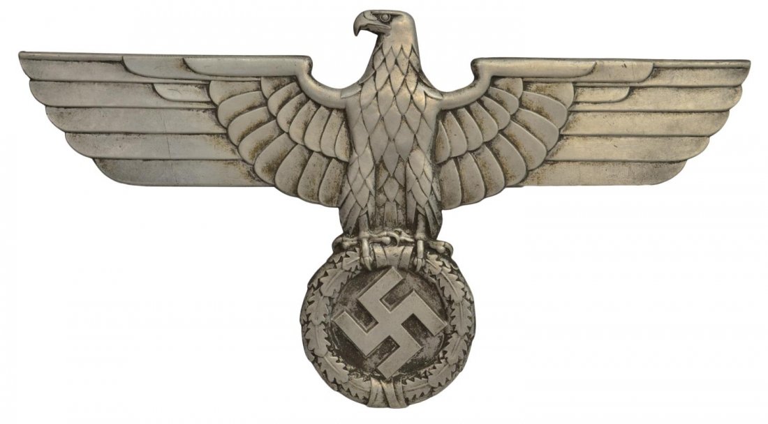 GERMAN WWII NAZI EAGLE SYMBOL RAILWAY PLAQUE