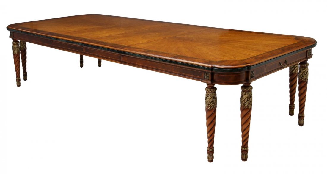 HENREDON "GRAND PROVENANCE" DINING TABLE, 136"L