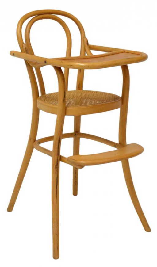 Thonet Style Cane Bentwood High Chair