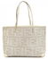 FENDI WHITE PATENT LEATHER & CANVAS TOTE BAG
