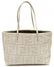 FENDI WHITE PATENT LEATHER & CANVAS TOTE BAG - 3