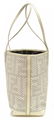 FENDI WHITE PATENT LEATHER & CANVAS TOTE BAG - 4