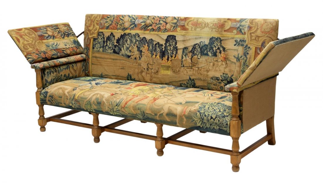 TAPESTRY UPHOLSTERED KNOLE STYLE SOFA