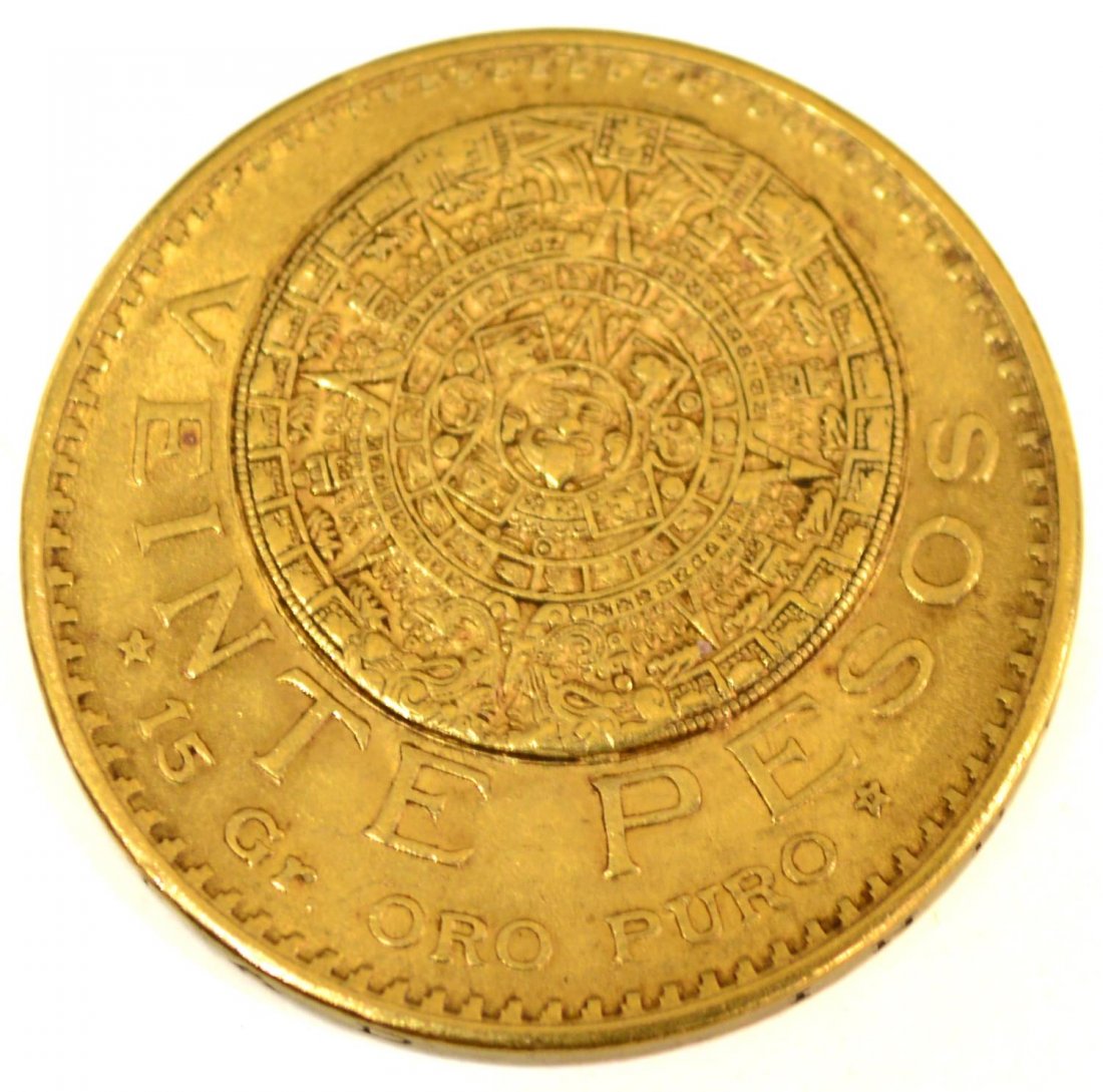 MEXICO 15 PESO 1918 GOLD COIN, 15 GRAMS GOLD: Mexico fifteen peso 1918 gold coin, 15 grams of gold Start Price: $450.00