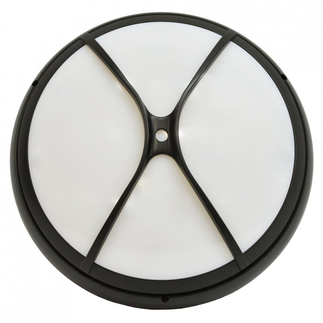 ITALIAN TABLE LIGHT, ELIO MARTINELLI FOR ARTEMIDE: Italian table light, c. 1990, design by Elio Martinelli (Italian, 1921-2004) for Artemide, Milan, Italy, black plastic frame of circular form with a frosted shade, marked Artemide on the underside, in
