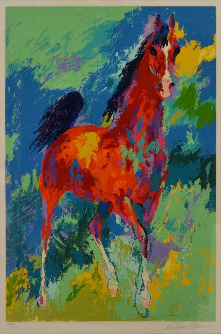 LEROY NEIMAN (1921-2012), "KHEMOSABI", LITHOGRAPH: Framed limited edition lithograph, 'Khemosabi', pencil signed lower right LeRoy Neiman (Leroy Leslie Runquist, American, 1921- 2012), numbered lower left 274 of 399, sight: 38.25"h, 25.25"w, overall: 