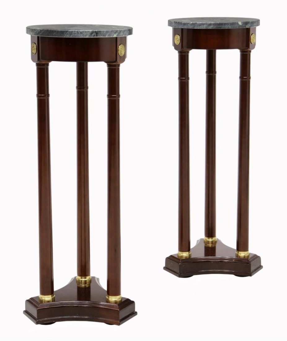 (2) BOMBAY FURNITURE CO. EMPIRE STYLE PLANT STANDS Sep 28, 2014