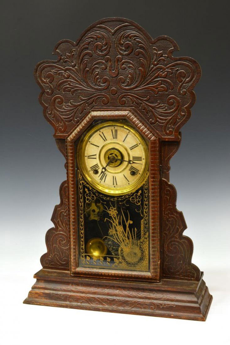 ANTIQUE SESSIONS GINGERBREAD MANTLE CLOCK