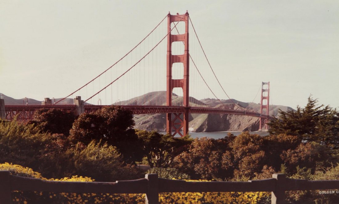 (4)E.O. GOLDBECK (1892-1986), SAN FRANCISCO PHOTOS: (lot of 4) Eugene Omar Goldbeck (Texas, 1892-1986) unframed color photographic prints: (1) "San Francisco, California, Goldbeck 1979,10"h, 52.5"w; (1) "San Francisco,10"h, 55"w; (1) "San Francisco and