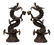 (2) LARGE CHINESE PATINATED BRONZE DRAGONS