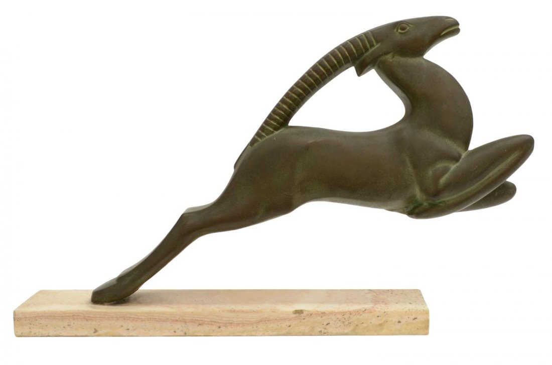 ART DECO JUMPING ANTELOPE SCULPTURE (1 of 4)