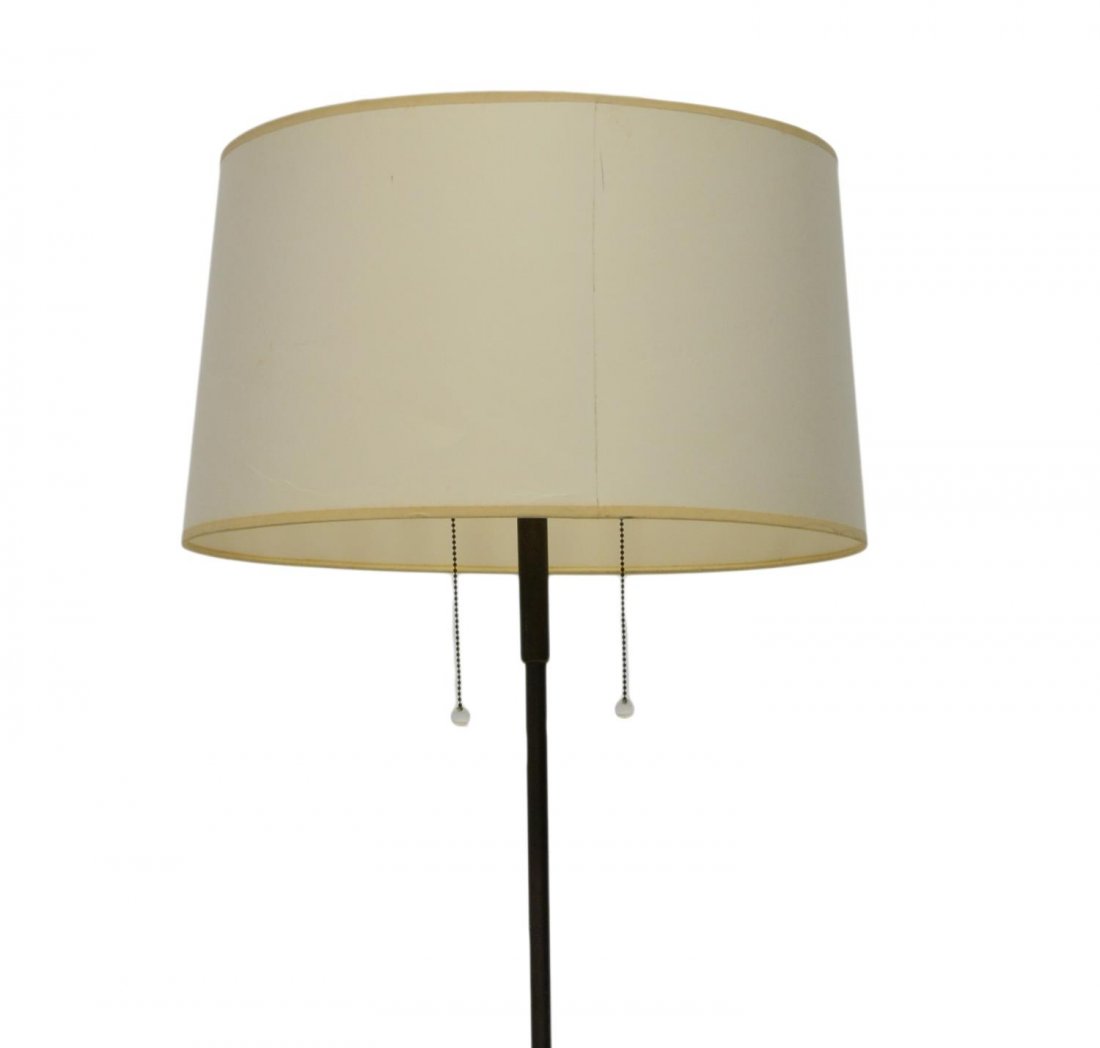 MID-CENTURY MODERN BRONZE & STEEL FLOOR LAMP (1 of 3)