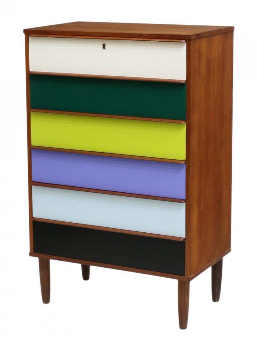 DANISH MID-CENTURY MODERN PAINTED DRAWER CHEST (1 of 3)