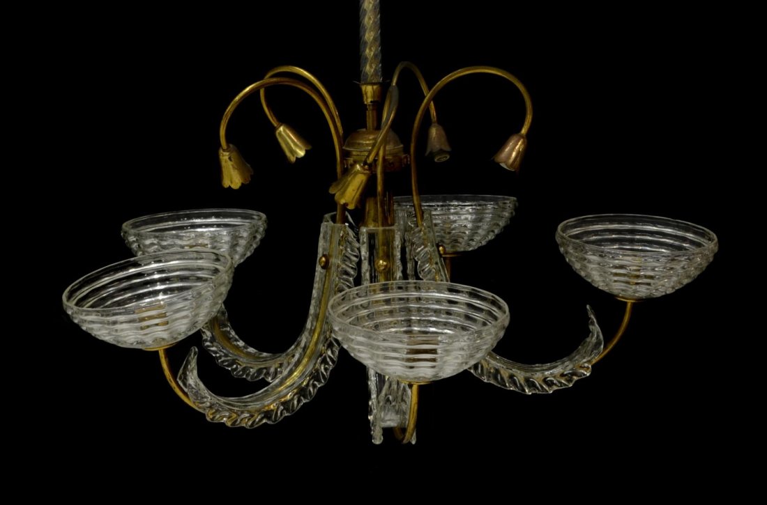 ITALIAN ART GLASS BAROVIER 11-LIGHT CHANDELIER (1 of 3)