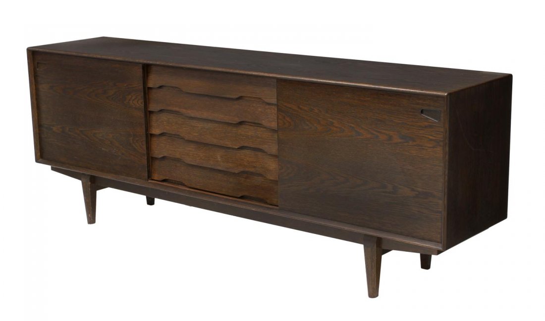 DANISH MID-CENTURY MODERN OAK SIDEBOARD (1 of 3)