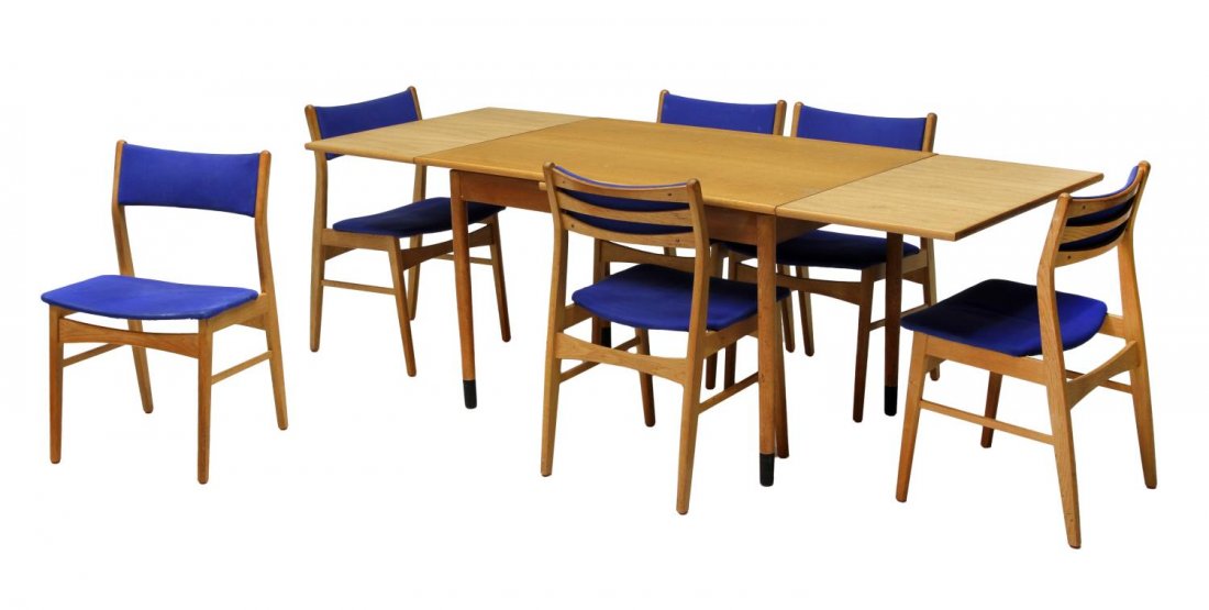 DANISH MID-CENTURY MODERN OAK DINING SUITE (1 of 6)