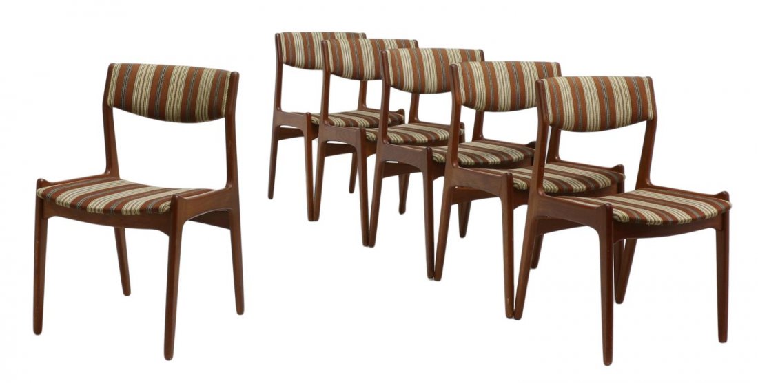 (6) DANISH MID-CENTURY MODERN TEAK SIDE CHAIRS (1 of 4)