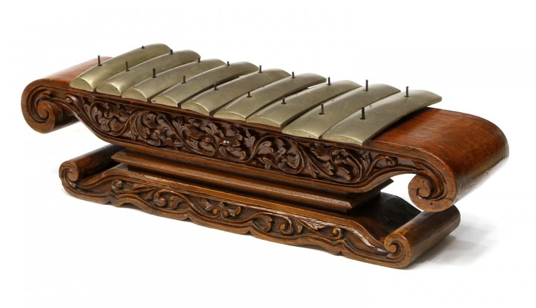 INDONESIAN WOOD AND BRONZE GAMELAN (1 of 2)