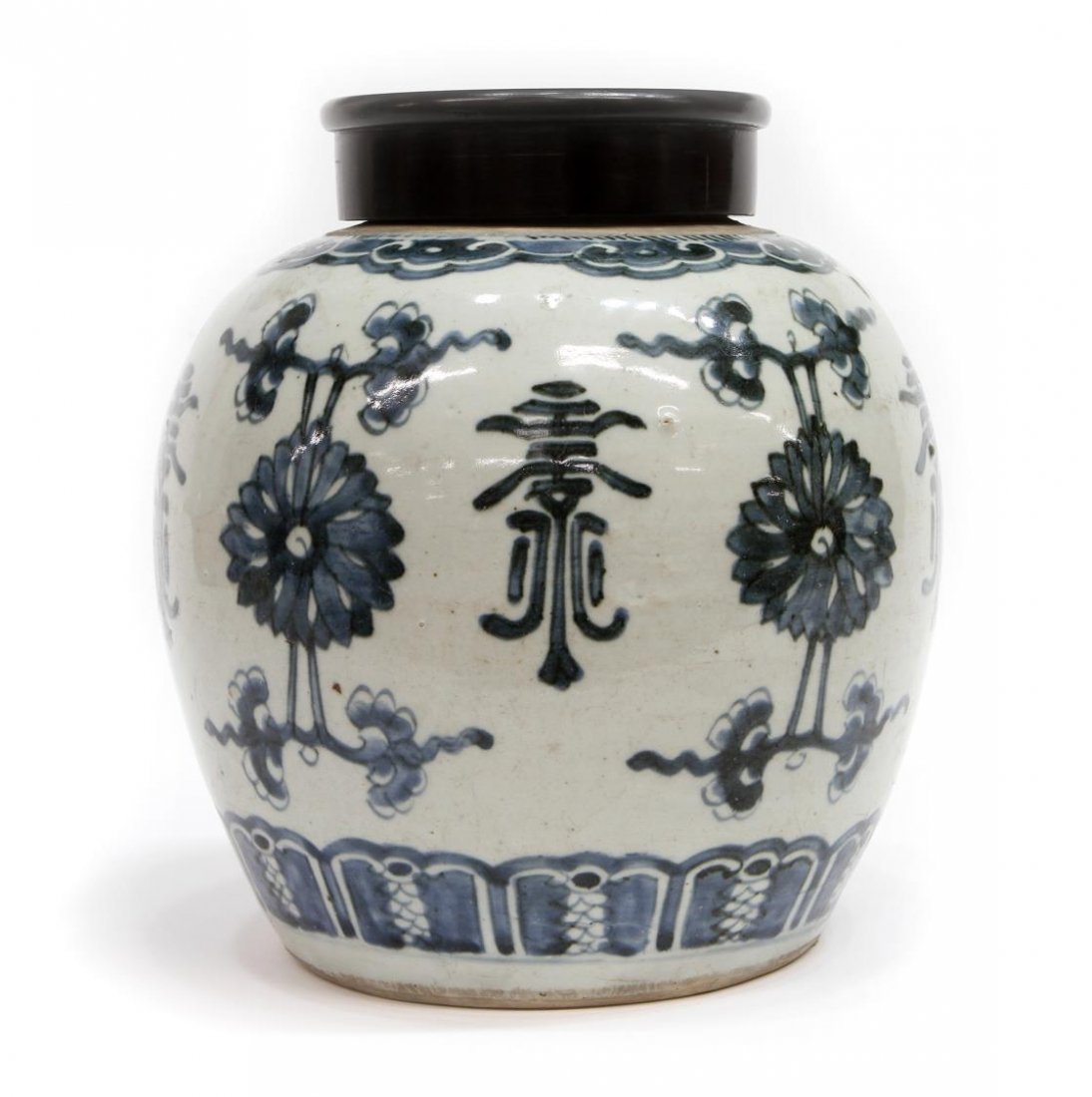 CHINESE BLUE & WHITE PORCELAIN GINGER JAR (1 of 4)