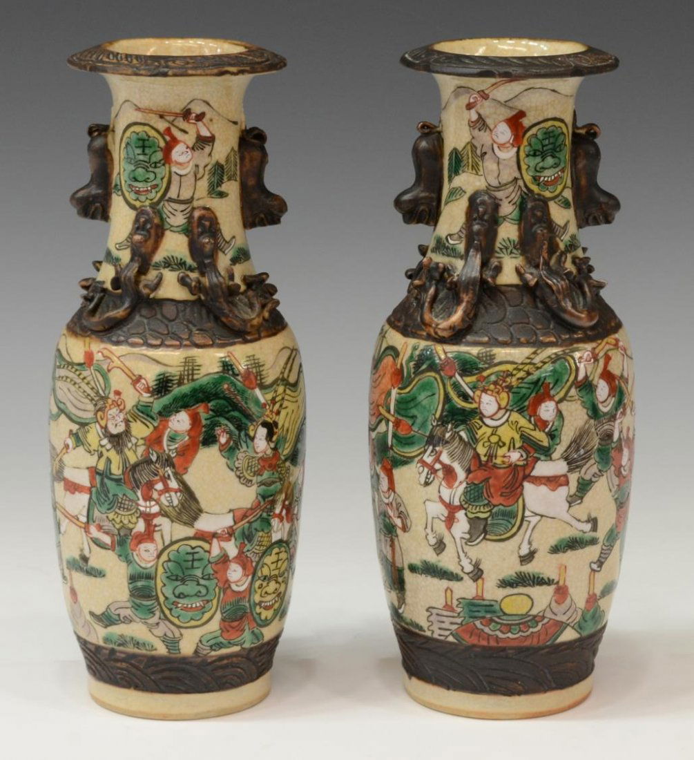 CHINESE CRACKLED ENAMELED PORCELAIN VASE (1 of 5)