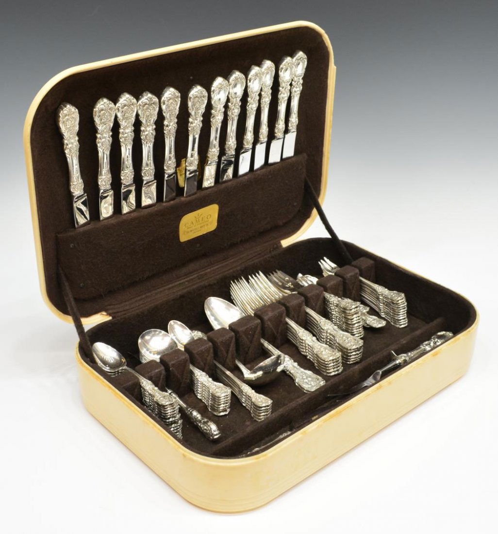 (86) REED & BARTON FRANCIS I STERLING FLATWARE SET (1 of 5)