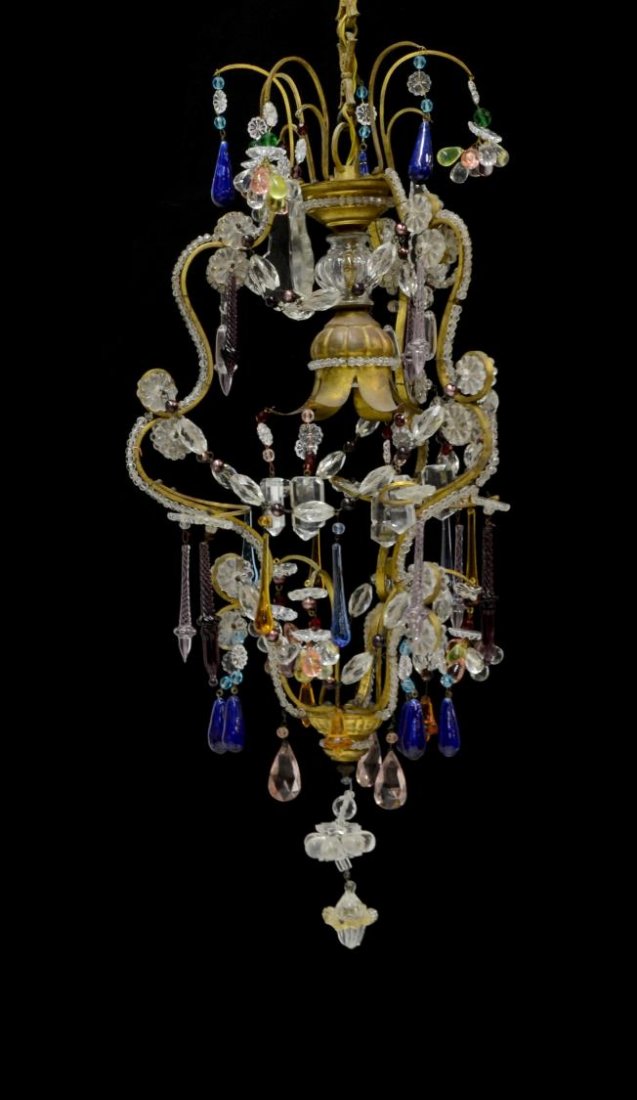 CONTINENTAL COLORED CRYSTAL CHANDELIER (1 of 3)