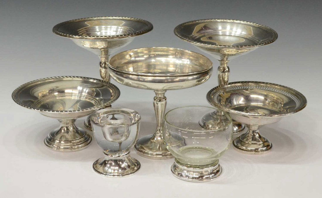 (7)STERLING SILVER WEIGHTED COMPOTES & TABLE ITEMS (1 of 4)