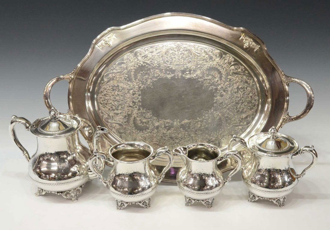 (5) AMERICAN PAIRPOINT SILVERPLATE COFFEE SERVICE (1 of 4)