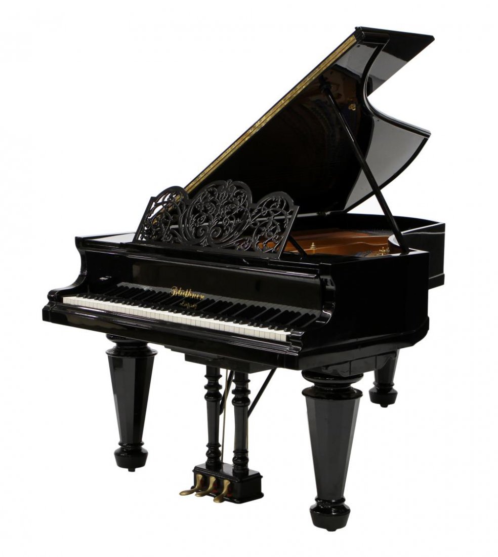BLUTHNER EBONY GRAND PIANO, 76"L (1 of 10)